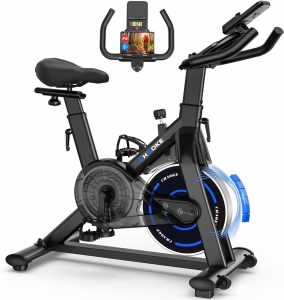 Bicicleta estática de spinning VR AJ para entrenamiento inmersivo.