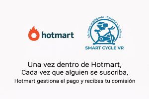 Logos de Hotmart y Smart Cycle VR en fondo blanco.